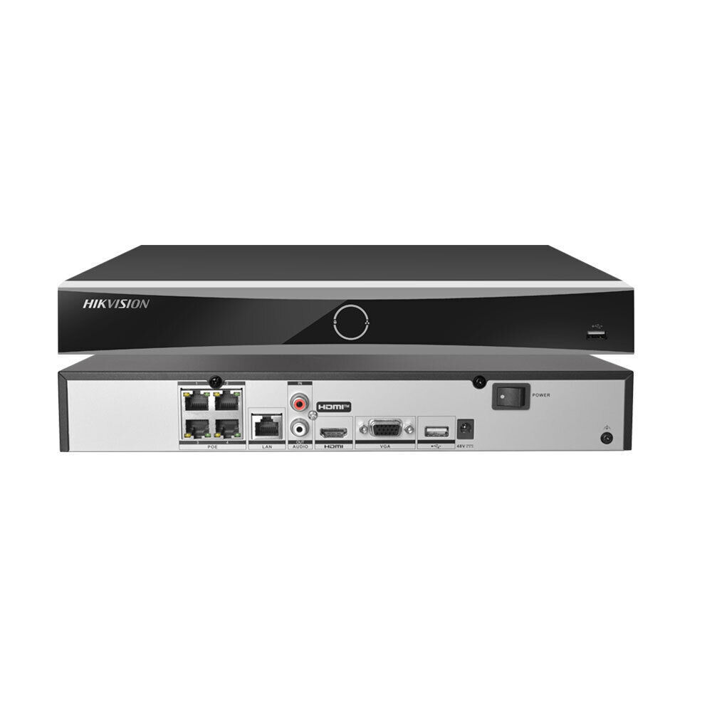 מערכת הקלטה היקוויז ן NVR 4CH Hikvision DS 7604NXI K1 4P POE Com4Tech