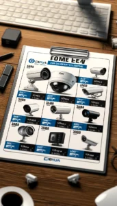 DALL·E 2024 05 18 12.07.16 A price list for Dahua HDCVI cameras up to 4K 8MP resolution. The list should include different models with their features and prices, such as dome, b